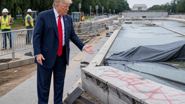 Trump Highlights Vandalism Concerns Surrounding Reflecting Pool Renovation | bucin123, game catur gr